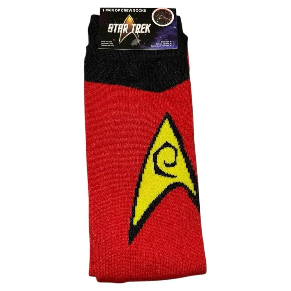 3x  Star Trek Novelty Fun Crew Socks  Size 6-12